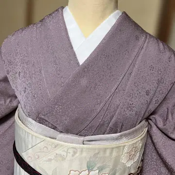 이로무지 연보라색 하나몬(샤레몬) 시츠케 있음 기장 163 화장 66