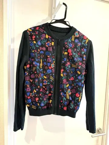 PS 폴스미스 컬러풀 꽃무늬 지퍼 가디건