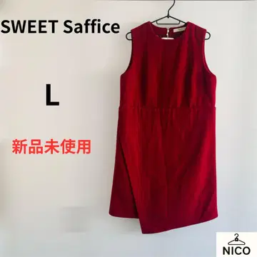 새상품 SWEET Saffice 울 원피스 보르도 L 사이즈