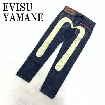 LA8023 YAMANE 에비수 청바지 데님 면 스트레이트 네이비 26