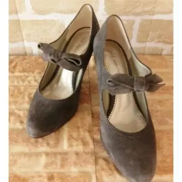 새상품급! fed 인터내셔널 천연 가죽 스웨이드 차콜 그레이 23cm