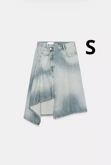 ZARA 자라 크로스 허리 데님 미디 스커트 새상품, 미사용
