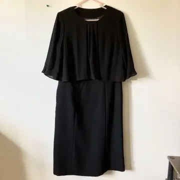 [ 새상품 ] 블랙 케이프 원피스 여성용