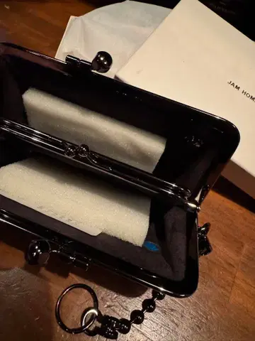 JAM HOME MADE 인덴야 도트 무늬 지갑 블랙