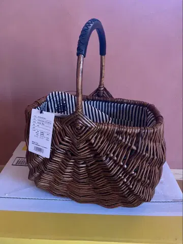 Pale Jute weekend basket 이시다 유리코 와이드 사이즈