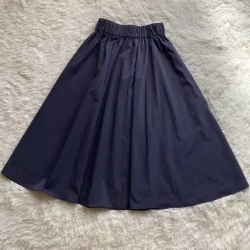 미사용 SHIPS colors 플레어 롱 스커트 A라인 네이비