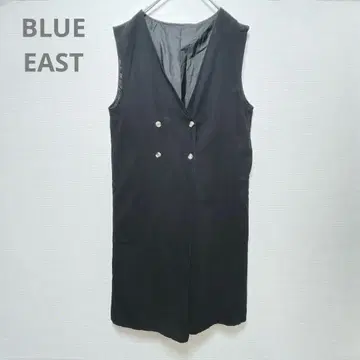 [ 블루이스트 ] 베스트 지레 롱 기장 원피스 겉옷 V넥 블랙