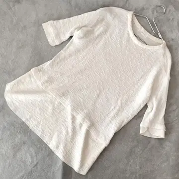 ZARA T셔츠 긴팔 사이즈M 아이보리 레이어드 디자인 EUR S