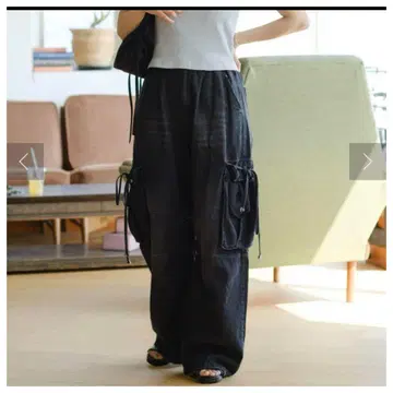 kastane 카스타네 카고 디자인 데님 팬츠 사이즈 1 블랙 데님