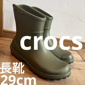 Crocs 장화 숏부츠 올리브 그린 M11 29cm