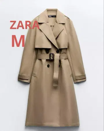 ZARA 프론트 크로스 롱 트렌치코트 M 사이즈