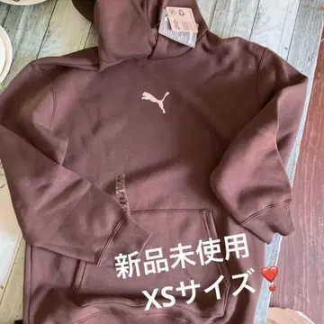 PUMA 브라운 릴랙스핏 후드티