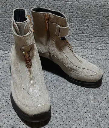 MG MAGICA 사이즈 36 그레이 스웨이드풍 지퍼 부츠