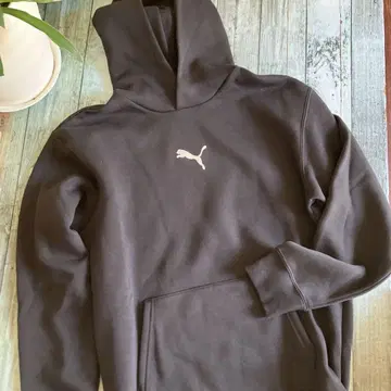 PUMA 다크 그레이 후드 부착 후드티 PUMA 후드티, 푸마 트레이닝복