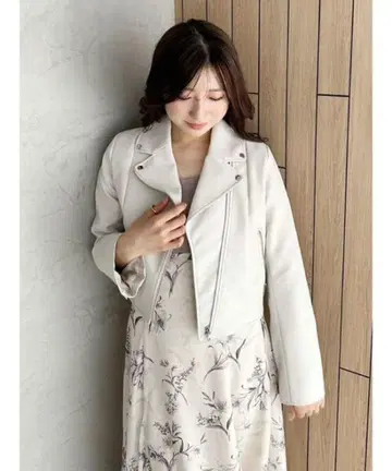 MERCURYDUO 아이보리 라이더 자켓 머큐리 듀오