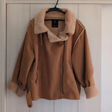 w closet 인조 모피 무스탕 베이지