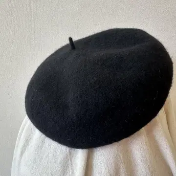 CA4LA 블랙 베레모 100% 울