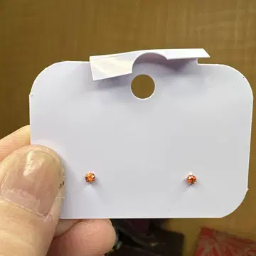 K10 오렌지 스터드 귀걸이