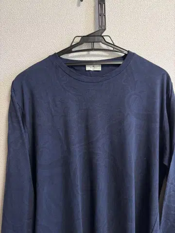 ETRO 네이비 패턴 롱 T