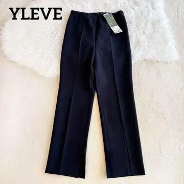 택 포함 미사용품 YLEVE 트위드 본딩 저지 팬츠 허리밴딩