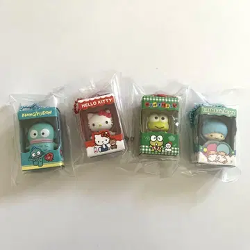 산리오 캐릭터즈 초코 박스 키링 4개 세트