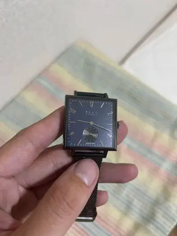 knot sq-32 손목시계 스퀘어 knot 네이비 블랙