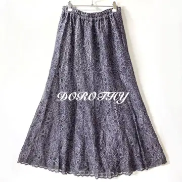 새상품급 도로시/손염색 레이스 롱 스커트