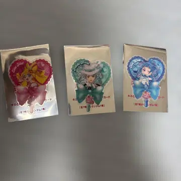 너와 아이돌 프리큐어 영화 입장자 혜택 부채형 클리어 카드 3종 세트
