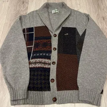 Lacoste 패치워크 가디건 그레이