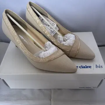 marie claire 베이지 스틸레토 하이힐 23cm
