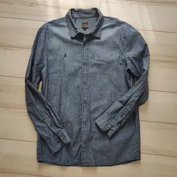 VOLCOM 데님 블루 긴팔 셔츠