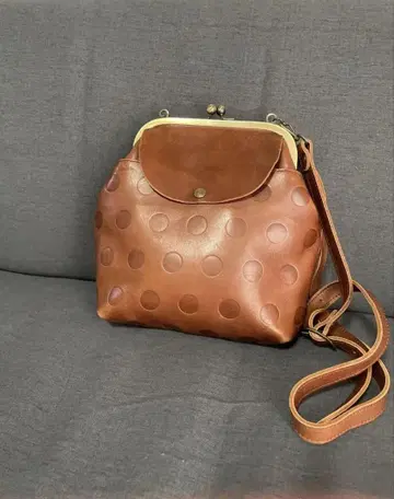 칸미 캔디 루프 가마구치 숄더백 가죽 숄더백 레어