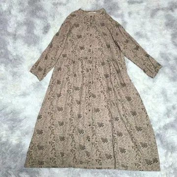 blue willow 블루위로 린넨 혼방 롱 원피스 꽃 세탁 가능
