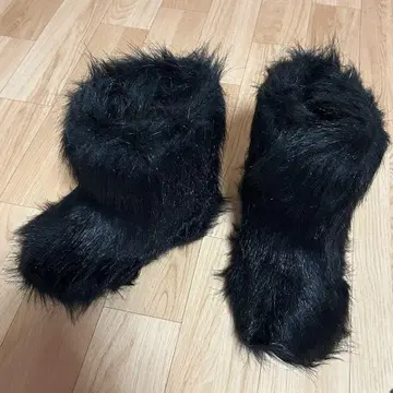 블랙 퍼 어그 부츠