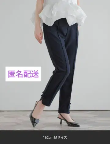 리본 슬릿 테이퍼드 팬츠 밑단 리본 S 사이즈 fitmore 핏모어