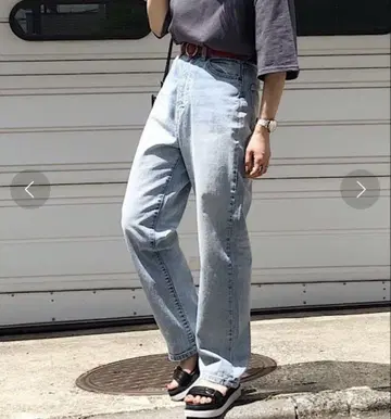 페이지보이 하이웨스트 스트레이트 데님