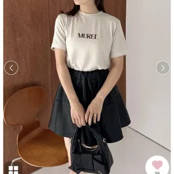 라메 플라이스 프린트 T셔츠