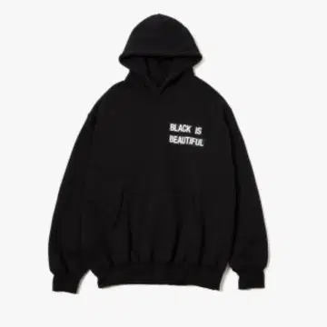 BLACK IS BEAUTIFUL 후드티 블랙