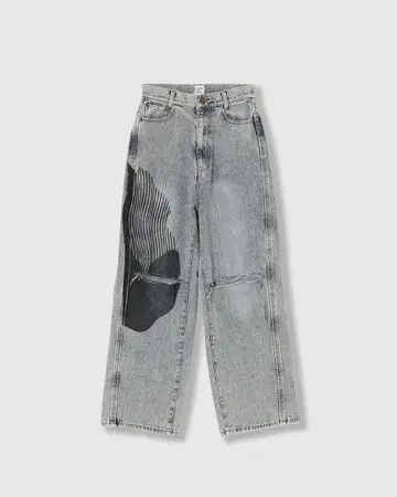 AICON x KNEE CUTTING DENIM PANTS
