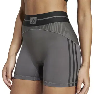 adidas Hyperglam Rib 4 숏 레깅스 gray