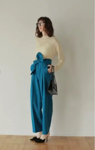 AMAIL happy ribbon 2ay pants 블루