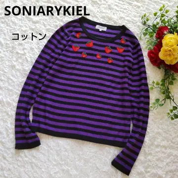 소니아 리키엘 SONIARYKIEL 코튼 니트 이치고 보더 40