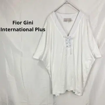 피오르리니 레이스업 상의 화이트 [4L~5L 상당] 빅 사이즈 화이트