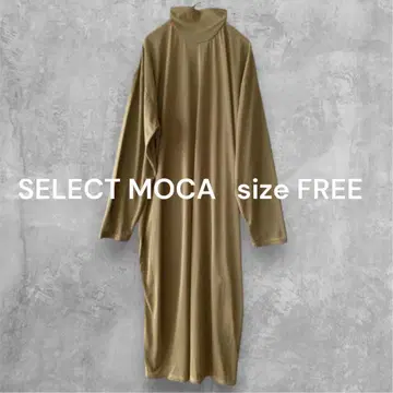 [ 미사용 새상품 ] SELECT MOCA 시어 하이넥 뉘앙스 원피스