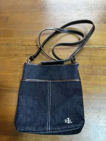 RLL 네이비 데님 숄더백