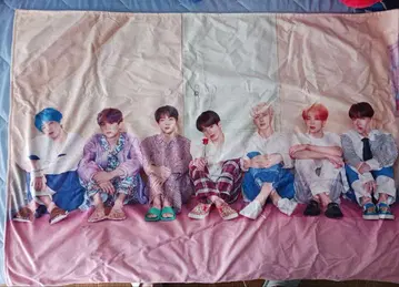 BTS 공식 플리스 담요 멤버 전원 프린트
