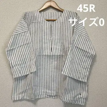 45R 사이즈 0 사각 셔츠 줄무늬