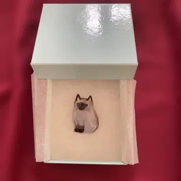 고양이 칠보 세공 브로치