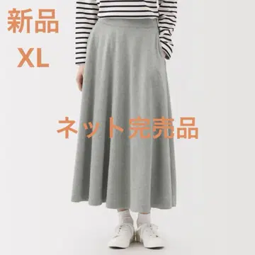 MUJI 라이트 맨투맨 스커트 여성 XL 그레이
