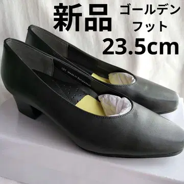 새상품 골든풋 플레인 펌프스 블랙 23.5cm